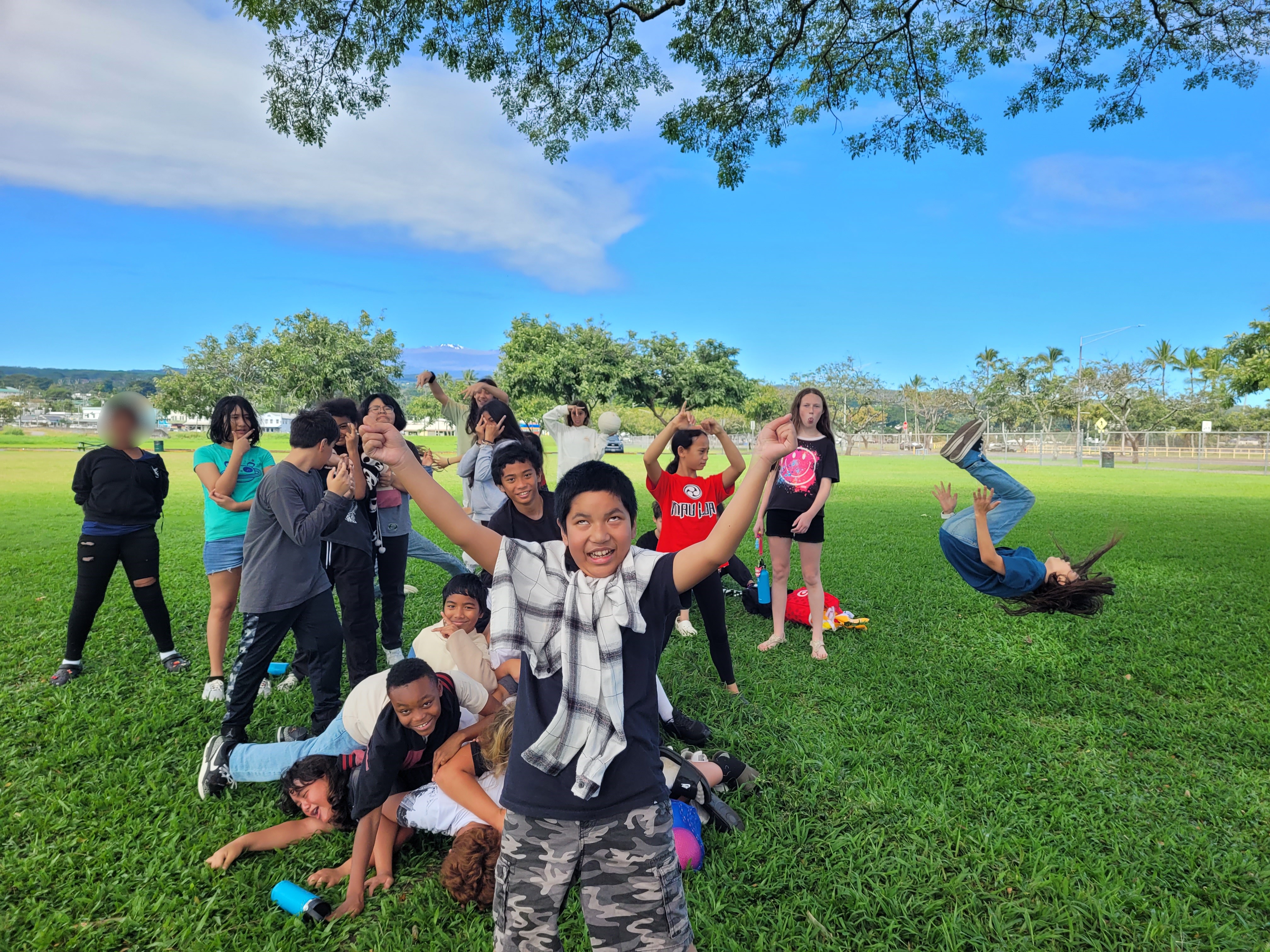 6th Grade being chaotic in the park